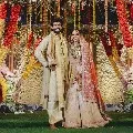 Miheeka wears designer Lehenga in wedding with Rana