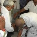 Chirag Paswan Touched Nitish Kumars Feet