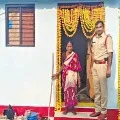 Palakurthi SI helps a poor woman as he built a house