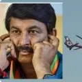 BJP MP Manoj Tiwari escaped an unexpected danger