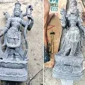 Lord Sri Rama with Devi Seetha and Laxmana statues ready for Ramatheertham temple