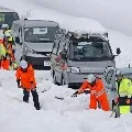 Heavy snowfall causes huge traffic jam in Japan