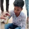 a man forced to drink urine