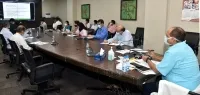 Telangana CS Somesh Kumar video conference on Dharani portal 