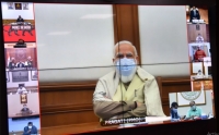 PM Narendra Modi holds a video conference with the Chief Secretaries of all states