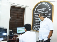 CS Somesh Kumar visits Tahasildar office at Shamshabad