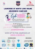Launch of month long online awareness campaign “CYBHER” by women safety wing Telangana state police 