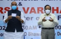 Defence Minister Rajnathsingh unveils first batch of anti-COVID drug developed by DRDO