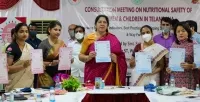 రాష్ట్రంలో పోషకాహార నిర్మూలనే ధ్యేయం: తెలంగాణ మంత్రి సత్యవతి రాథోడ్