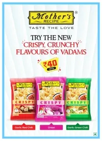 Mother's Recipe launches Crispy Papad-Vadam in three new flavours