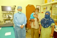 Rare treatment for a 9 months old baby, extracted 5 cm bearing stuck in the throat