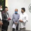 Medics conducts corona tests on CM Jagan with rapid testing kit