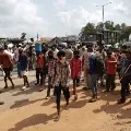 Migrant Labour protest at Rajamahendravaram