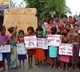 Locals protest on streets claiming no food or ration available in Murshidabad