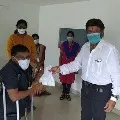 Balakrishna distributes essentials to hospital staff