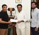 Producer Dil Raju met  KTR and handed over Rs 10 lakhs cheque to the CM Relief Fund