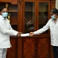 NTV Narendra Choudary handed over checks to CM KCR