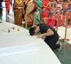 MS Dhoni visits Puttaparthi