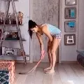 Katrina Kaif was cleaning the floor with a broom during quarantine
